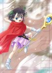  angry black_hair blue_eyes cape deborah's_daughter dragon_quest dragon_quest_v dress gloves md5_mismatch open_mouth short_hair staff sword weapon ykokzk zoom_layer 
