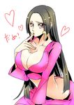  absurdres b.m. boa_hancock breasts cleavage earrings highres jewelry large_breasts one_piece 