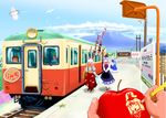  apple bad_id bad_pixiv_id cirno food fruit fujiwara_no_mokou ground_vehicle hayachine kamishirasawa_keine kawashiro_nitori letty_whiterock lily_white multiple_girls touhou train train_station translation_request 