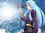  blue_hair earth giantess gloves kula_diamond long_hair non-web_source red_eyes solo the_king_of_fighters 