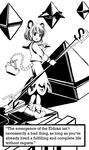  adrian_ferrer animal_ears basket dowsing_rod english greyscale jewelry magic:_the_gathering monochrome mouse_ears mouse_tail nazrin parody pendant pyramid rod short_hair solo tail touhou 