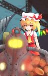  ascot bad_id bad_pixiv_id big_daddy bioshock bioshock_2 blonde_hair crossover drill flandre_scarlet hat red_eyes short_hair side_ponytail skirt subject_delta sumapan touhou wings 