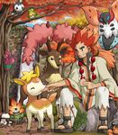  adeku_(pokemon) autumn deerling dragon_quest dragon_quest_ix dwebble emolga feeding foongus gen_5_pokemon leafy_larrikin odd_one_out pokemoa pokemon pokemon_(creature) pokemon_(game) pokemon_bw sawsbuck sewaddle sitting venipede volcarona 