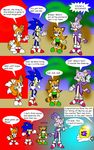  blaze_the_cat blue blue_body canine cat clapping comic crying dialog dialogue feline female fox fur gradient_background green_eyes hedgehog male mammal marine_the_raccoon miles_prower multiple_tails orange orange_body pink_body ponytail purple purple_fur raccoon sega sonic_(series) sonic_the_hedgehog tail text wakeangel2001 