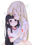  bad_id bad_pixiv_id black_hair blonde_hair blue_hair brown_eyes copyright_request gym_uniform masamuuu multiple_girls partially_translated translation_request yuri 