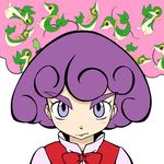  cabernet_(pokemon) glare glaring pokemon purple_eyes purple_hair short_hair snivy 