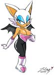  animal_ears areola bat big_breasts blue_eyes boots breasts female gloves hair looking_at_viewer mammal nipples rouge_the_bat sega solo sonic_(series) white_hair wings zulana 