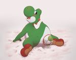  ambiguous_gender anal anal_penetration anus cloaca egg looking_at_viewer looking_back male mario_bros nintendo oviposition penetration presenting solo video_games yoshi 