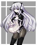  bodysuit boots gloves headdress horizon_ariadust kawajuu kyoukaisenjou_no_horizon long_hair pantyhose silver_hair solo thigh_boots thighhighs 