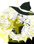  bad_id bad_pixiv_id english flimflam hat kirisame_marisa open_hand solo spot_color star touhou witch_hat 