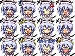  ^_^ anger_vein bad_id bad_pixiv_id banned_artist blue_hair blush closed_eyes empty_eyes expressions hat heavy_breathing kisaragi_zwei laughing merlin_prismriver merupo musical_note o_o open_mouth purple_hair short_hair smile tears touhou 