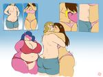  bikini breasts chubby clothed clothing female gillpanda growth hippo huge_breasts male overweight pink pink_body skimpy swimsuit tight_clothing transformation 