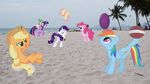  at beach blue_eyes cutie_mark dragon equine female feral fluttershy_(mlp) friendship_is_magic hair hat horn horse long_hair mammal mixed_media multi-colored_hair my_little_pony pegasus pink_hair pinkie_pie_(mlp) ponies_in_real_life pony purple_hair rainbow_dash_(mlp) rainbow_hair rarity_(mlp) real scalie seaside short_hair sparkle spike_(mlp) twilight_sparkle_(mlp) unicorn wesley-j-woodpecker wings 