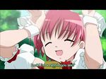  animated animated_gif bouncing_breasts breasts gif koharu_biyori pink_hair subtitle subtitled sumitomo_minori 