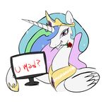  alicorn clk300 equine female feral flower friendship_is_magic green_hair hair horn long_hair mammal my_little_pony pegacorn princess princess_celestia_(mlp) purple_eyes purple_hair reaction_image rose royalty solo tiara trollestia_(mlp) winged_unicorn wings zev 