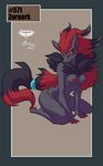  anthro breasts claws collaboration female hair kneeling long_hair looking_at_viewer mingchee nintendo nipples notorious84 nude pinup pok&#233;mon pok&#233;morph pok&eacute;mon pose solo the_pokedex_project video_games zoroark 