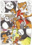  bear better_late_than_never blue_eyes cat comic daigaijin dialog dialogue english_text feline female fight kung_fu_panda male mammal master_tigress panda po red_eyes stripes tail text throw tiger 