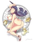  aburame_shino akamaru_(naruto) bikini blue_hair blush breasts chibi cleavage feet forehead_protector highres hyuuga_hinata inuzuka_kiba kunai large_breasts long_hair maigleco naruto sandals sweat swimsuit weapon white_eyes yuuhi_kurenai 