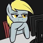  computer derpy_hooves(mlp) equine female friendship_is_magic horse my_little_pony pegasus reaction_face wings 