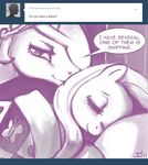  arthropod ask_princess_molestia bed butterfly dialog dialogue duo english_text equine eyes_closed female feral fluttershy_(mlp) friendship_is_magic hair horn horse insect instant_messenger john_joseco lesbian long_hair mammal monochrome my_little_pony pillow pony princess princess_celestia_(mlp) royalty sleeping sniffing text tiara tumblr 