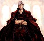  bad_id bad_pixiv_id crossed_arms dante_(devil_may_cry) devil_may_cry fingerless_gloves gloves jacket johnny_(nana) male_focus smile white_hair 