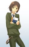  bad_id bad_pixiv_id bob_cut book brown_hair command_spell fate/zero fate_(series) green_eyes male_focus necktie solo waver_velvet yaya_(tempering) 