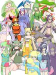  0peko ampharos anorith blue_hair cosplay cradily espeon flareon girl green_hair lumineon minun personification pokemon rhyperior seviper spiritomb stunky twintails weepinbell yanma 