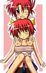  artist_request blush lyrical_nanoha mahou_shoujo_lyrical_nanoha_strikers mahou_shoujo_lyrical_nanoha_vivid multiple_girls nove_(nanoha) numbers_(nanoha) red_hair wendi_(nanoha) yellow_eyes 