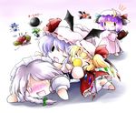  0_0 6+girls :d ^_^ bat_wings blonde_hair blue_hair chibi cirno closed_eyes crescent daiyousei drooling duplicate error fallen_down flandre_scarlet flying green_hair hat head_wings highres hong_meiling is_that_so izayoi_sakuya knife koakuma md5_mismatch multiple_girls one_eye_closed open_mouth pacifier patchouli_knowledge purple_hair red_hair remilia_scarlet rumia rumia_(darkness) saliva silver_hair smile so_moe_i'm_gonna_die! star the_embodiment_of_scarlet_devil touhou wings yume_shokunin 