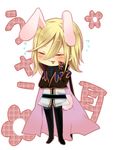  animal_ears bad_id bad_pixiv_id blonde_hair blush bunny_ears cape male_focus richard_(tales) solo tales_of_(series) tales_of_graces touyama_soboro 