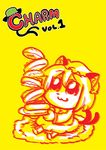  :3 bkub chen cover cover_page doujin_cover food hamburger solo touhou 