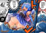  blue_hair blush cum egg_laying female fucked_silly girl inflation marimo_(ankokumarimo) monster red_eyes stomach_bulge tentacle translation_request vaginal vore 