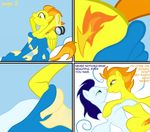  blue_fur bodysuit comic cutie_mark english_text equine eyewear female feral friendship_is_magic fur goggles hair horse male mammal multi-colored_hair my_little_pony pegasus pony s\ skinsuit soarin_(mlp) spitfire_(mlp) taharon tail text wings wonderbolts_(mlp) 
