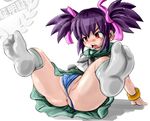  anus blush female girl marimo_(ankokumarimo) open_mouth panties purple_hair red_eyes underwear 