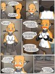  blue_eyes blush breasts canine clitoris clothing collar comic edit female fox keidran mammal mike mike_(twokinds) mirror nude pussy shackles surprise tom_fischbach twokinds 