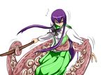 bhm blue_eyes busujima_saeko female girl highschool_of_the_dead monster purple_hair tentacle 