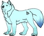  artic_wolf blue_paws claws cyan cyan_fur green_eyes male plain_background toradoshi white_background 