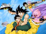  6+boys :d bag black_eyes black_hair blue_eyes blue_hair bulma cape casual checkerboard_cookie chi-chi_(dragon_ball) chocolate closed_eyes cloud cookie day dragon_ball dragon_ball_z dutch_angle family father_and_son flying flying_car flying_nimbus food glasses gloves grandfather_and_granddaughter green_skin hands_on_own_cheeks hands_on_own_face happy ichi14 jam_cookie majin_buu multiple_boys multiple_girls open_mouth outdoors pan_(dragon_ball) piccolo pink_skin purple_hair shoes sky sleeveless smile smirk son_gohan son_gokuu son_goten spiked_hair trunks_(dragon_ball) v-shaped_eyebrows vegeta videl water whorled_clouds wristband 