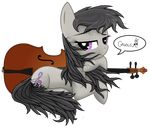  black_hair cello cutie_mark equine female feral friendship_is_magic grivous hair hasbro horse long_hair mammal messy_hair musical_instrument my_little_pony octavia_(mlp) plain_background pony purple_eyes solo tail transparent_background 