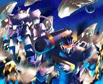  arm_cannon bad_id bad_pixiv_id cannon debris decepticon glowing glowing_eyes mecha no_humans oldschool planet robot science_fiction shockwave_(transformers) soundwave space star transformers weapon yfm_(mrk) 