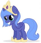 alicorn blue_eyes blue_hair crown cub cute equine female feral flausch-katzerl friendship_is_magic hair horn horse long_hair mammal my_little_pony pegacorn plain_background pony princess_luna_(mlp) smile solo tail tiara transparent_background winged_unicorn wings young 