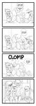  4koma 5girls animal_ears bikini_top blush bow braid bus bus_interior cat_ears chen comic detached_sleeves english fox_ears fox_tail glomp greyscale ground_vehicle hair_bow hakurei_reimu hat heart hug jess_limcangco kirisame_marisa monochrome motor_vehicle multiple_girls multiple_tails ponytail table tail tail_hug touhou witch_hat yakumo_ran yakumo_yukari 