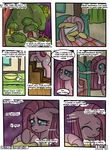 blue_eyes comic cutie_mark dialog dialogue english_text equine female feral fluttershy_(mlp) friendship_is_magic hair horse lesbian mammal my_little_pony pegasus pink_hair pinkamena_(mlp) pinkie_pie_(mlp) pony speccysy straight_hair text wings wounded 