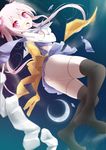  bad_id bad_pixiv_id blue_skirt blush bow breasts crescent_moon hair_ribbon highres long_hair magical_girl microskirt midriff moon oouso open_mouth original panties pink_eyes pink_hair pink_panties pleated_skirt ribbon sideboob skirt sky small_breasts solo star_(sky) starry_moon thighhighs torn_clothes twintails underwear upskirt 