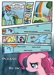  blood comic dialog dialogue english_text equine female feral fluttershy_(mlp) friendship_is_magic horse mammal my_little_pony pegasus pinkie_pie_(mlp) pony rainbow_dash_(mlp) speccysy text wings wounded 