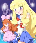  animal_ears bishoujo_senshi_sailor_moon blonde_hair blue_sailor_collar blue_skirt bow cat_ears cat_tail choker cosplay doll gloves hair_bow kami_nomi_zo_shiru_sekai kujou_tsukiyo long_hair luna_(kaminomi) luna_(sailor_moon) luna_(sailor_moon)_(cosplay) magical_girl miniskirt multiple_girls namesake parody pleated_skirt purple_eyes red_bow red_choker sailor_collar sailor_moon sailor_moon_(cosplay) sailor_senshi_uniform skirt tail tsuki_ni_kawatte_oshioki_yo white_gloves yuto_(dialique) 