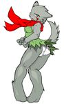  camel_toe canine female final_fantasy final_fantasy_unlimited mammal panties plain_background raised_tail ru_(final_fantasy_unlimited) scarf solo underwear unknown_artist video_games were werewolf white_background wolf 