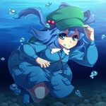  :t backpack bad_id bad_pixiv_id bag blue_eyes blue_hair hair_bobbles hair_ornament hat kawashiro_nitori key short_hair solo takahina touhou twintails two_side_up 