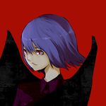  bad_id bad_pixiv_id bat_wings formal hirakichi no_hat no_headwear purple_hair red remilia_scarlet short_hair solo suit touhou wings 