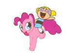  animated bubbles_(ppg) crossover cutie_mark female friendship_is_magic gif loop my_little_pony pinkie_pie_(mlp) plain_background unknown_artist 